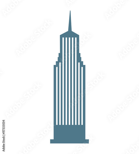 building skyscraper construction silhouette icon
