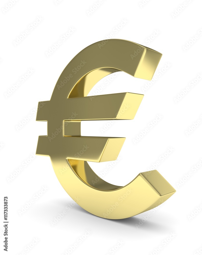 Isolated golden euro sign on white background. European currency. Concept of investment, european market, savings. Power, luxury and wealth. 3D rendering. Isolated golden euro sign on white background. European currency. Concept of investment, european market, savings. Power, luxury and wealth. 3D rendering.