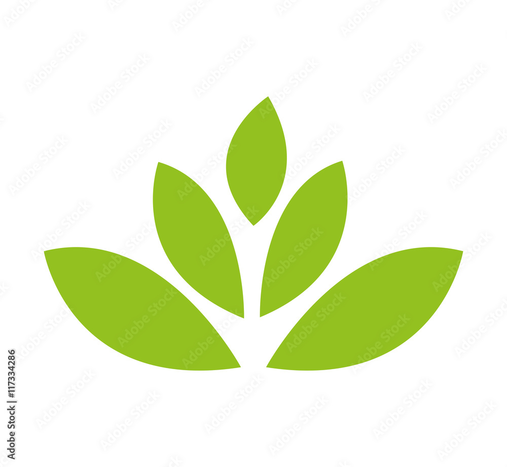 Naklejka premium leafs floral nature icon