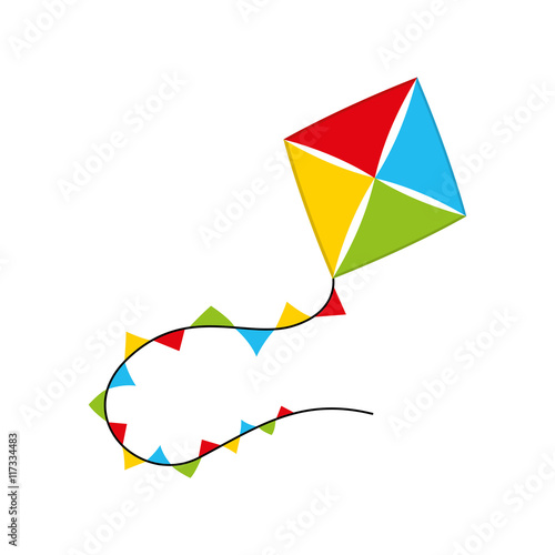 kite flying toy isolated icon