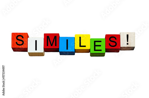 Similes, English language sign series for education & teaching.