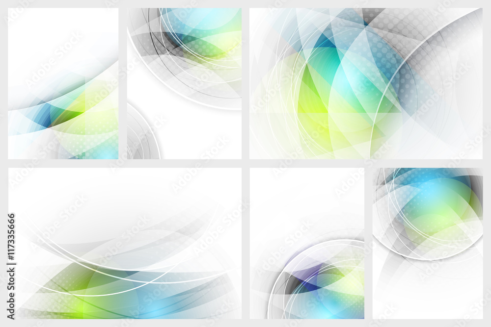 Obraz premium Set of abstract glowing background with space for your content.