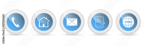 Contact us vector buttons - set.