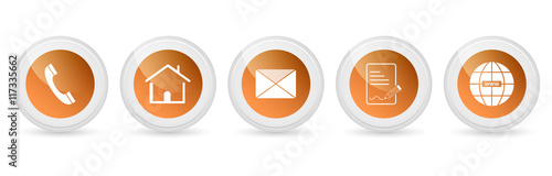 Contact us vector buttons - set.