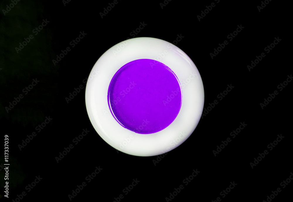 Purple eye shadow powder isolated on black background Purple eye shadow powder isolated on black background