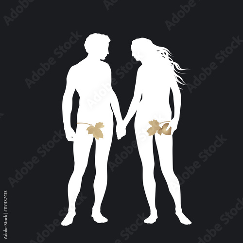 Adam and Eve with Golden Apple