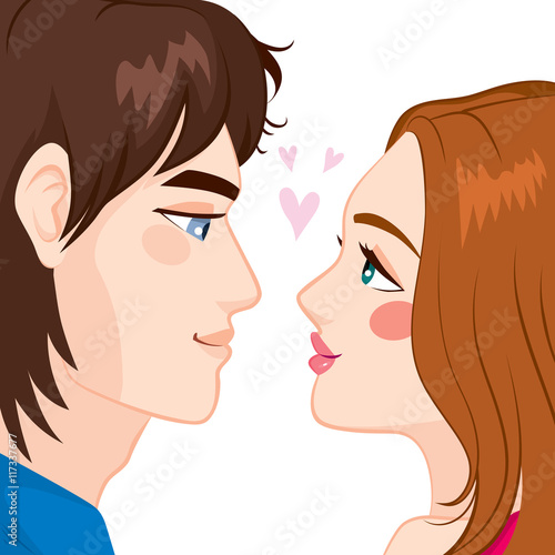 Young couple in love starin...