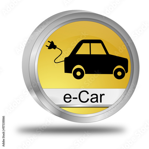 e-Car Button - 3D illustration