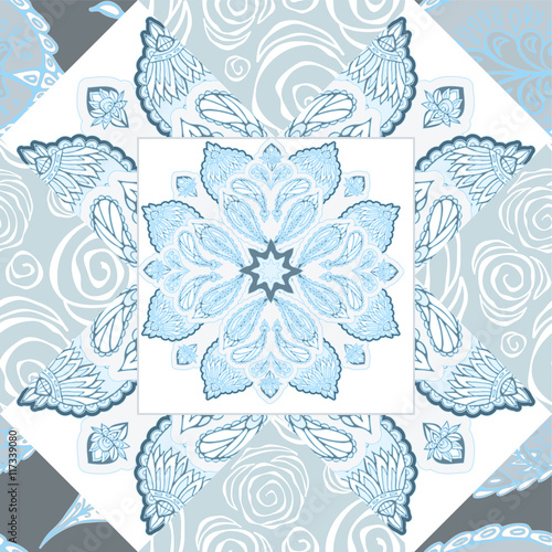 stock vector floral seamless doodle pattern. decorative element.