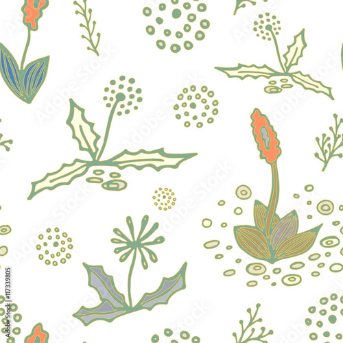 stock vector abstract seamless  pattern. orient floral ornament