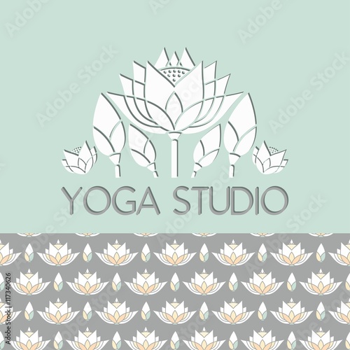 Lotus yoga studio picture decorative design