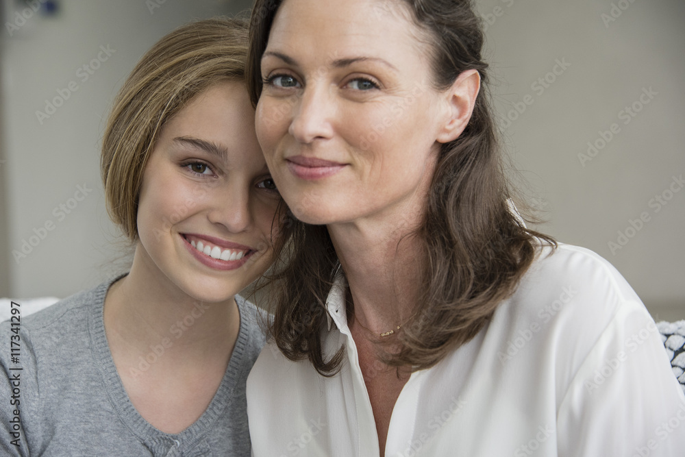 Portrait of a happy mother and daughter Portrait of a happy mother and daughter