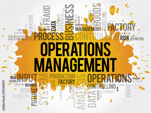 Operations Management word cloud collage, business concept background