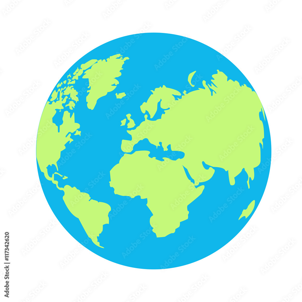Vector planet Earth icon. Flat planet Earth icon. Vector planet Earth icon. Flat planet Earth icon.