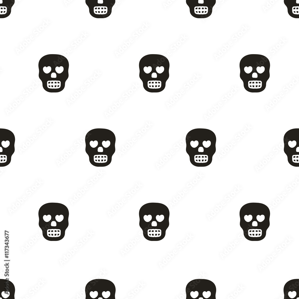Obraz premium seamless skull pattern
