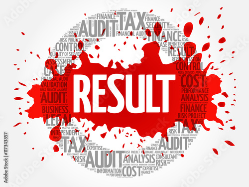 RESULT word cloud collage, business concept background