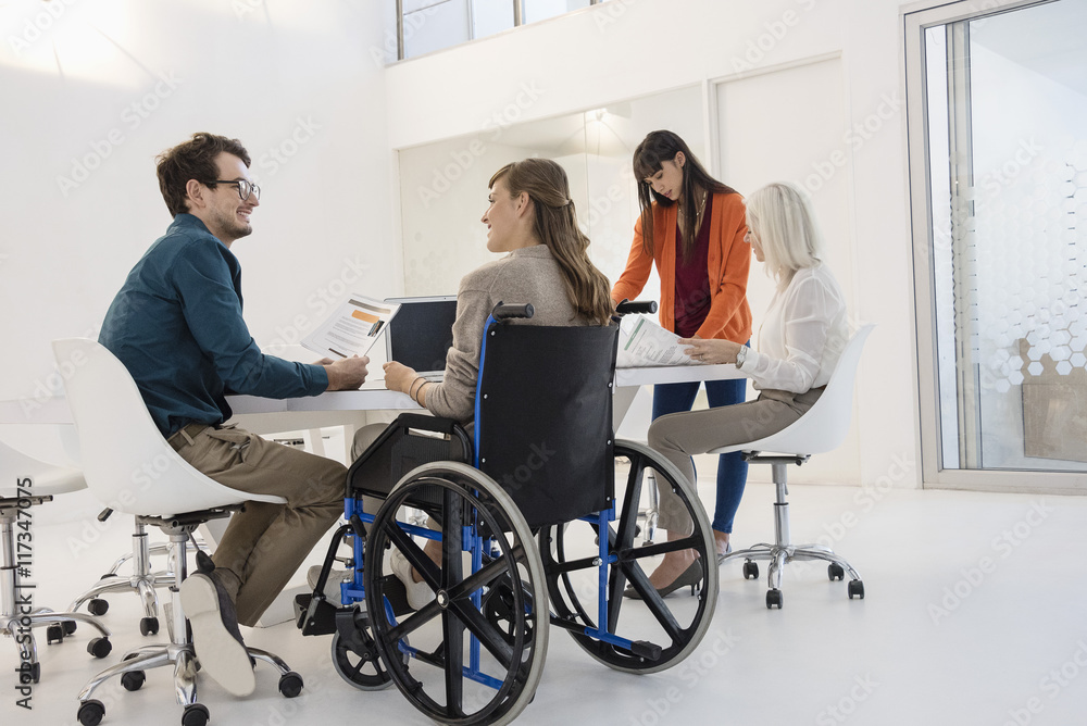 Business team working in an office Business team working in an office