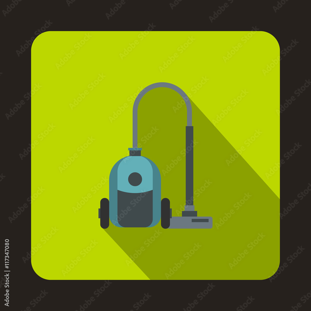 Obraz premium Vacuum cleaner icon in flat style with long shadow. Home appliances symbol