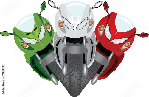 tricolore di moto da corsa