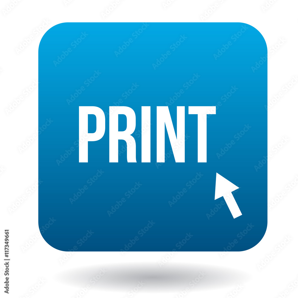 Print word icon in simple style on a white background Print word icon in simple style on a white background