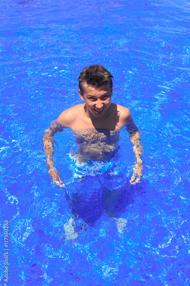 boy in pool