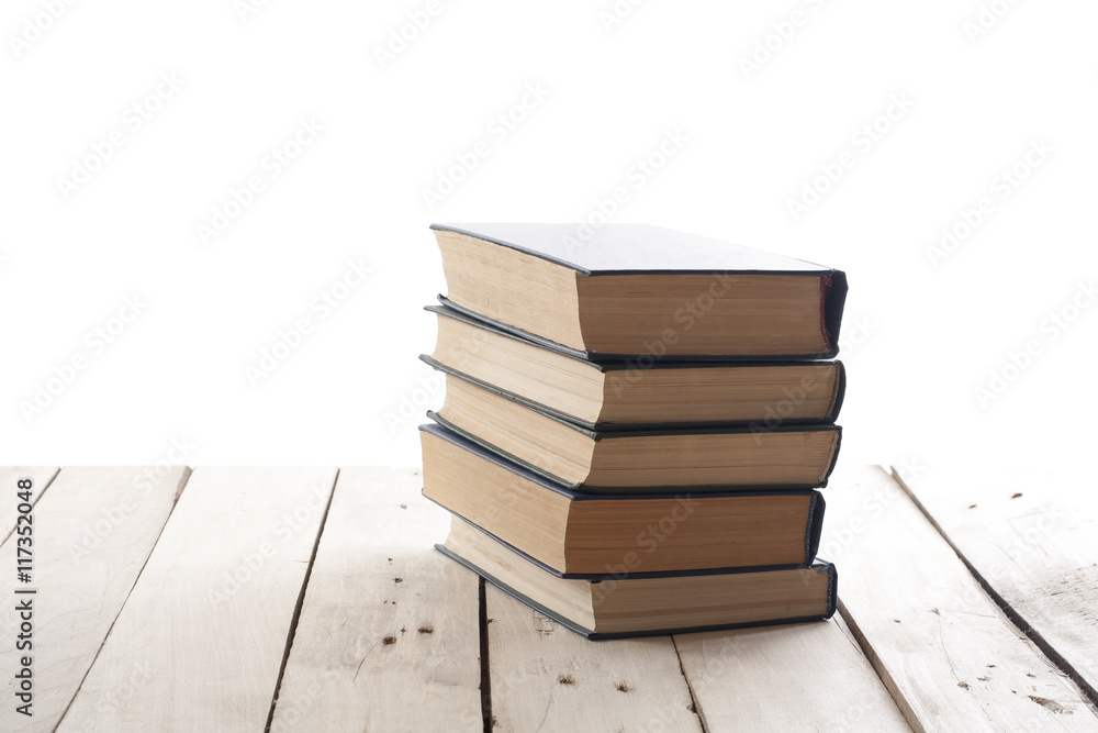 Stack of books isolated on white background. Education concept. Back to school.