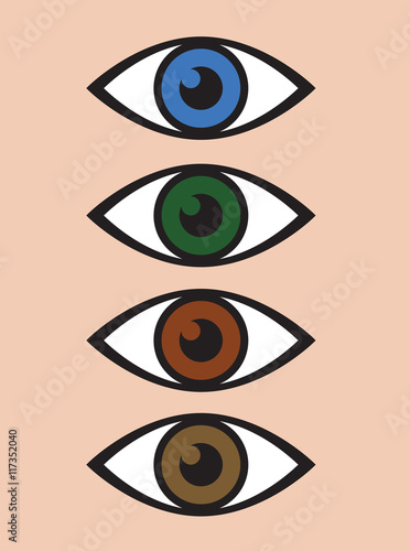 an abstract eye icon set