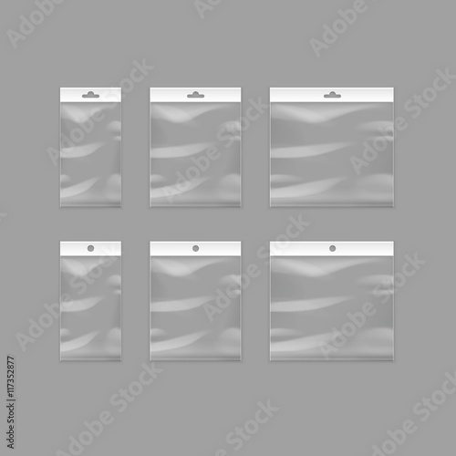Sealed Empty Transparent Plastic Pocket Bags with Hang Slot
