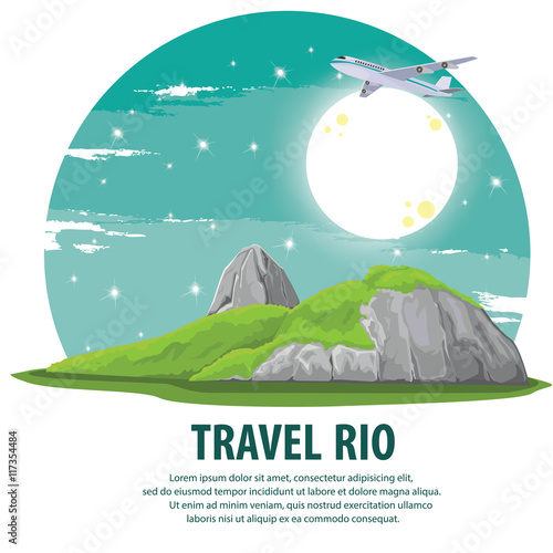 Travel the world by plane. Travel and Famous Landmarks. Rio de Janeiro, Brazil. Travel around brazil by plane .