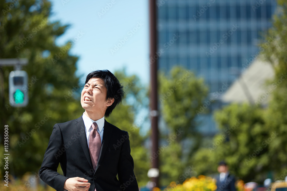 屋外のビジネスマン 屋外のビジネスマン