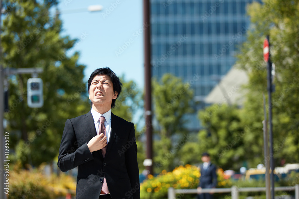 屋外のビジネスマン 屋外のビジネスマン