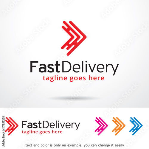 Fast Delivery Logo Template Design Vector