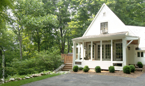 Exterior of a white house