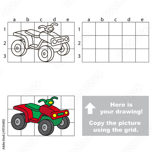 Copy the image using grid. Quad bike