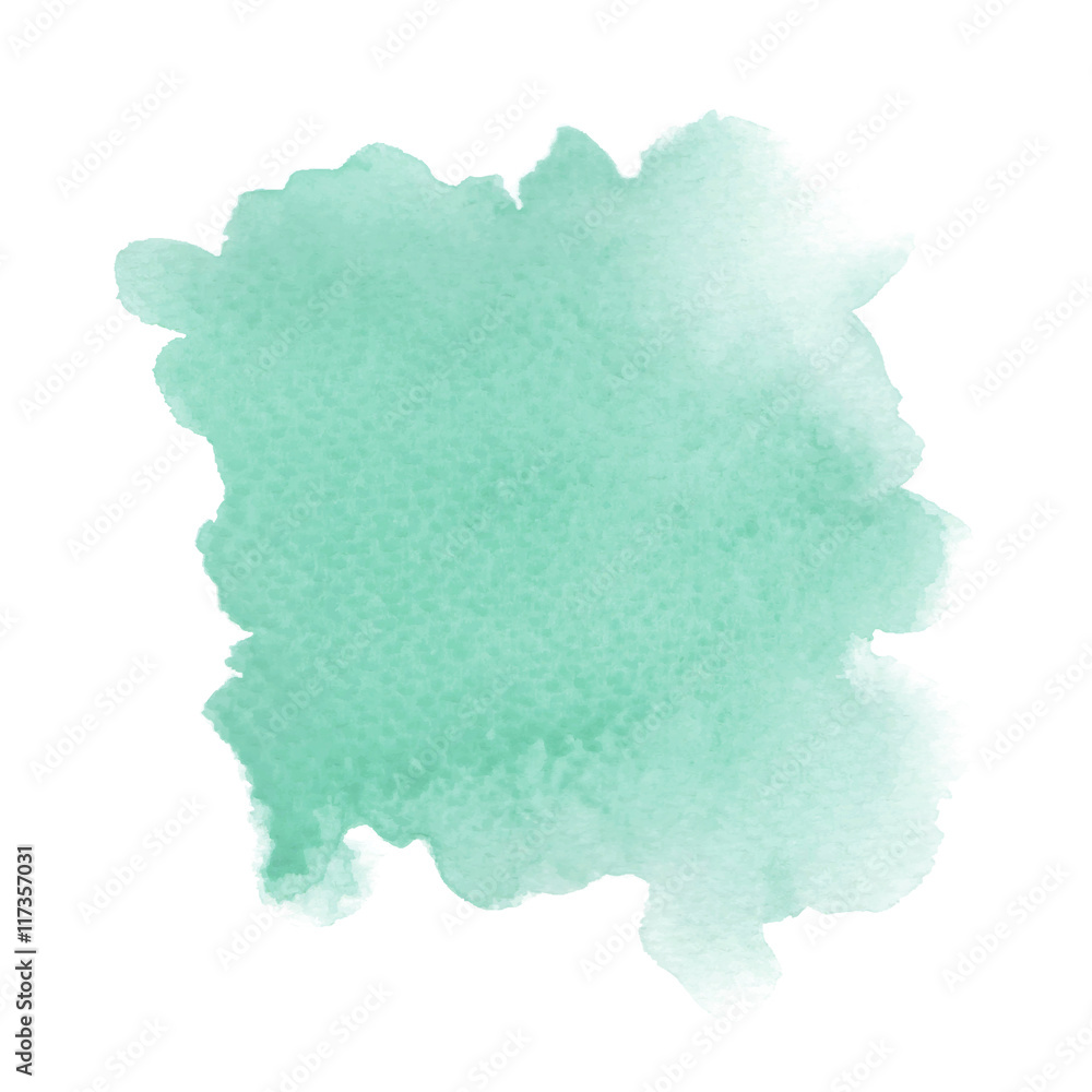 Abstract green watercolor on white background