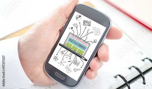 Data processing concept on a smartphone