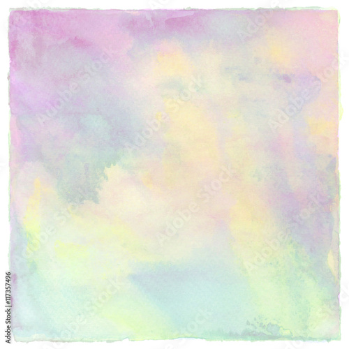 Pastel watercolor on white background