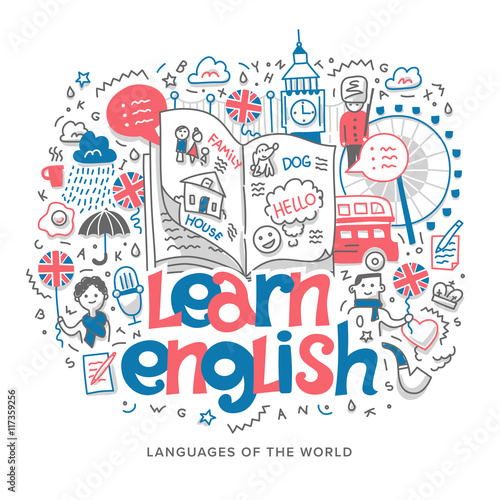 Learn English Concept Illustration