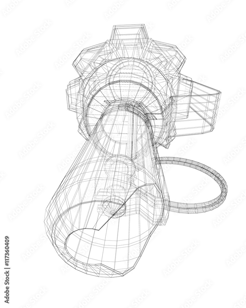 Single grenade with copy space Single grenade with copy space
