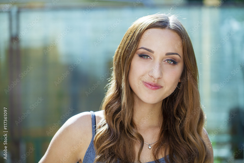 Portrait of beautiful young happy woman Portrait of beautiful young happy woman