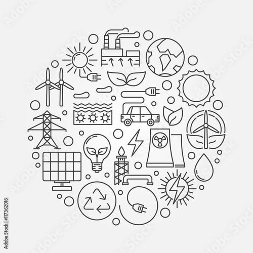 Alternative energy sources illustration