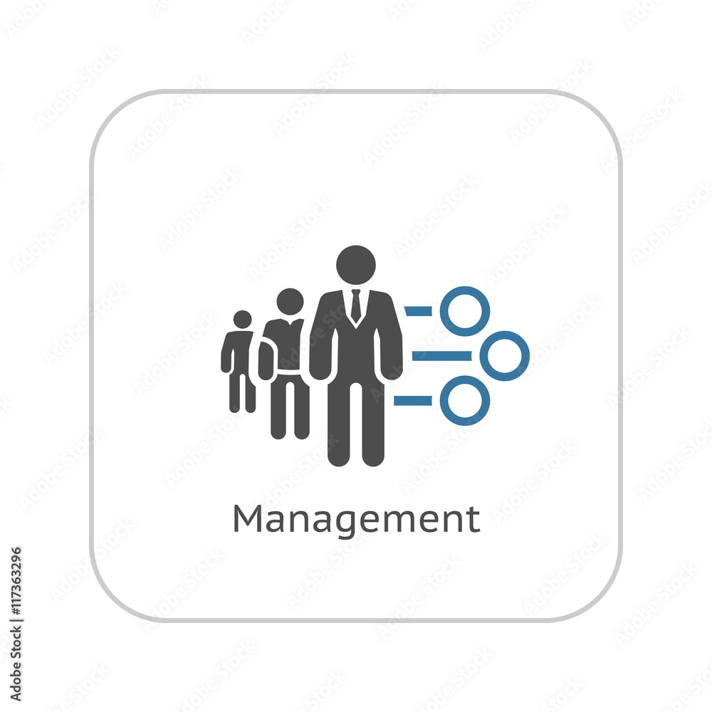Management Icon. Flat Design. Management Icon. Flat Design.