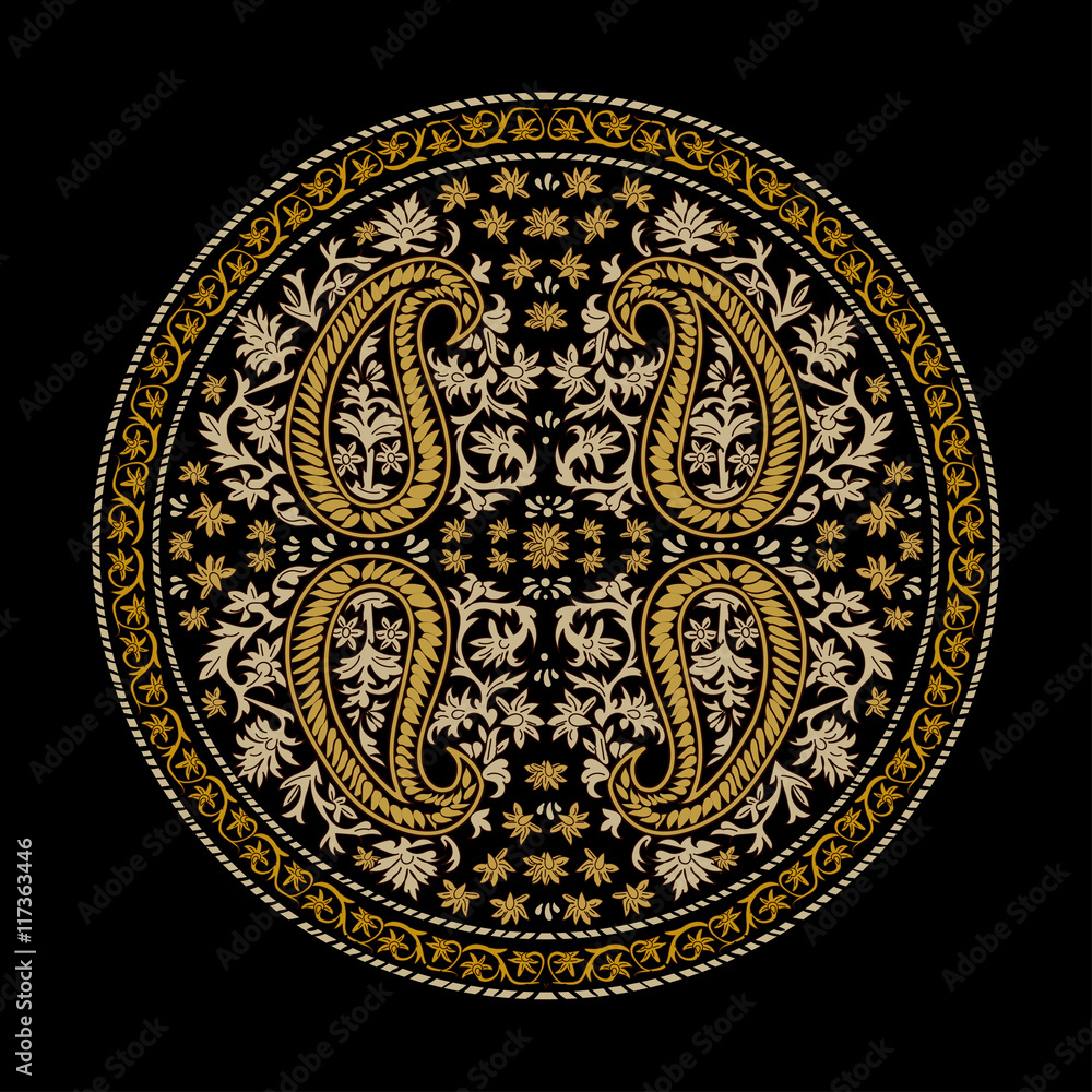 Round oriental pattern