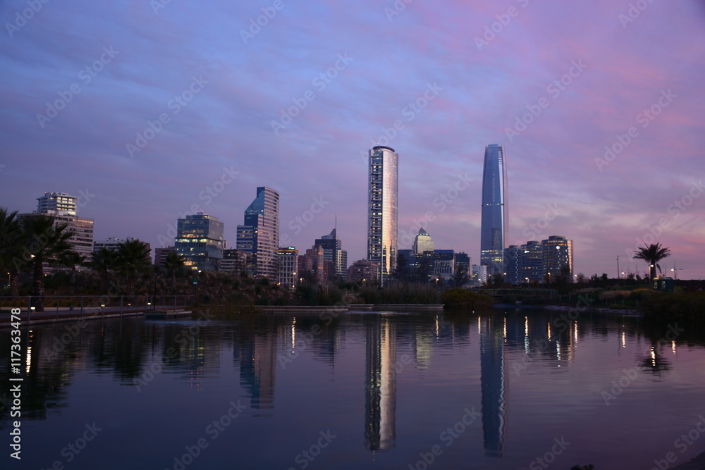 Fototapeta premium sunset clouds in Santiago Chile