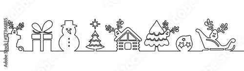 Weihnachten Silhouette Elche