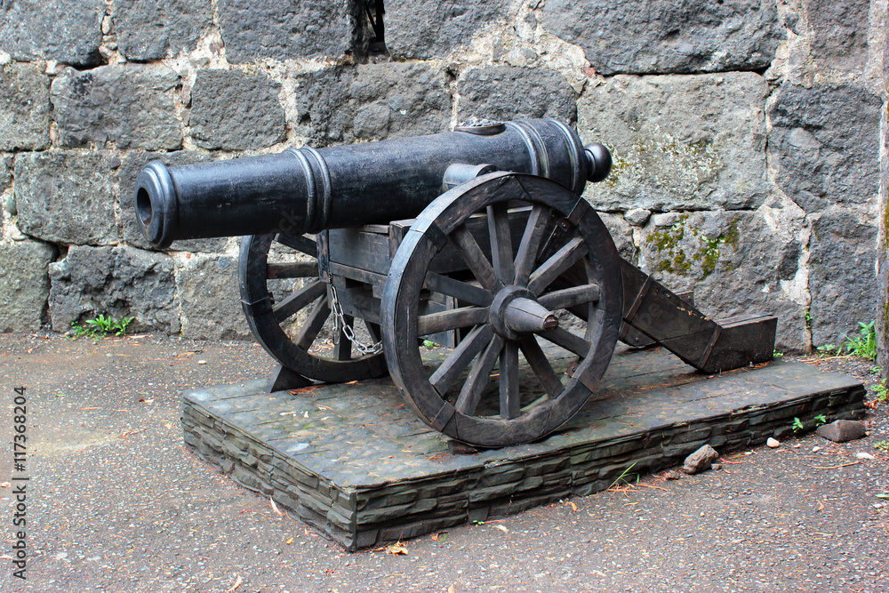 model of ancient cannon at the ancient fortress model of ancient cannon at the ancient fortress