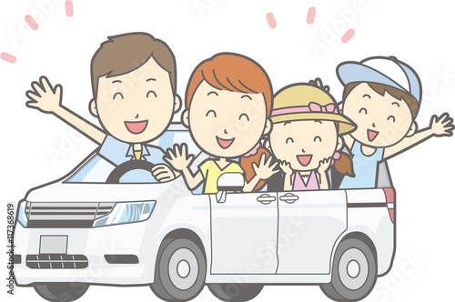 家族でドライブ旅行