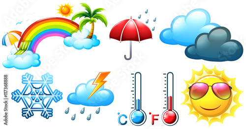 Different icons for weather and climate