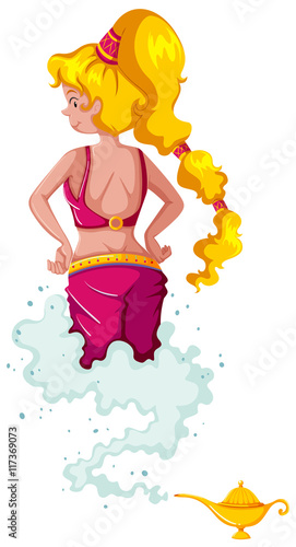Genie with blond hair