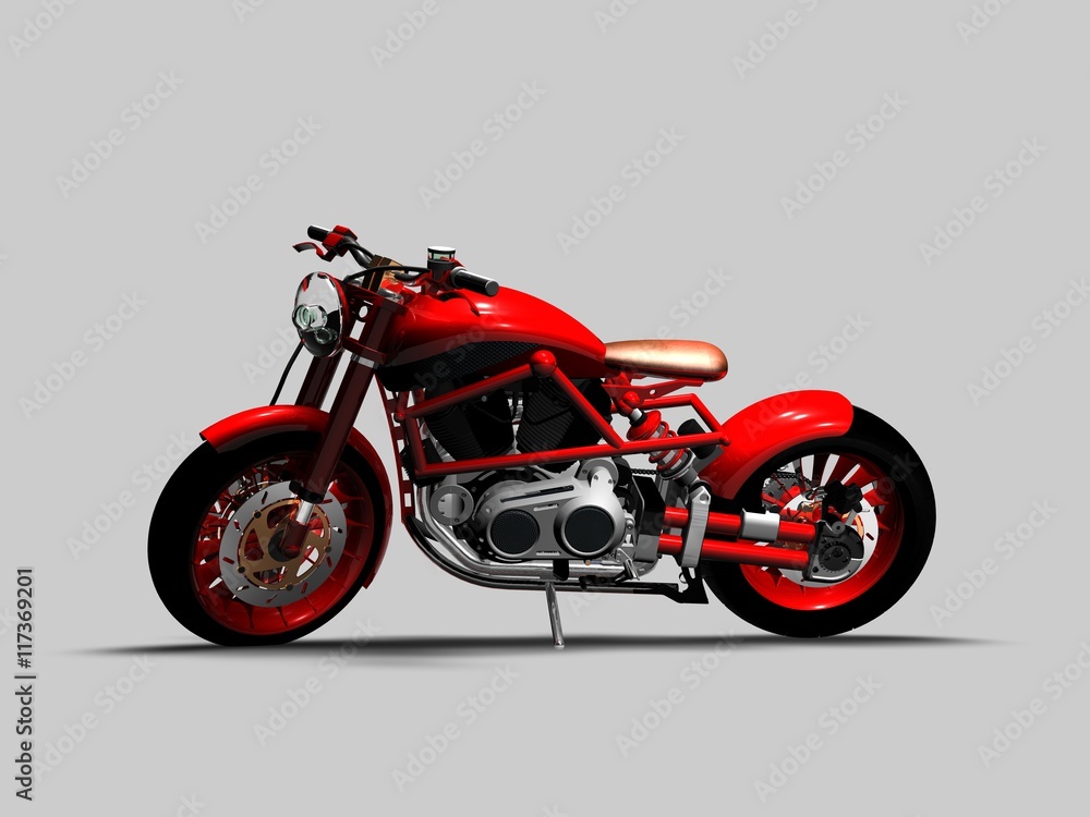 Obraz premium Moto custom rossa